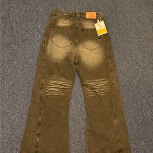 Brown Wide-Leg Jeans